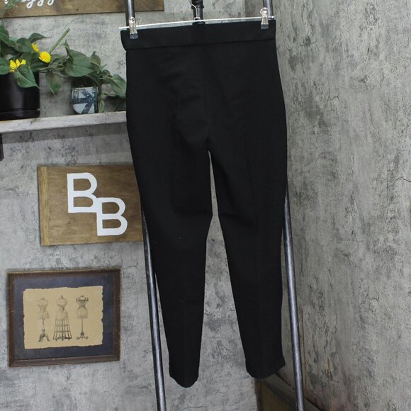 Christian Siriano Womens Cropped Pull On Ponte Pant 49010206 Black M - Picture 2 of 5